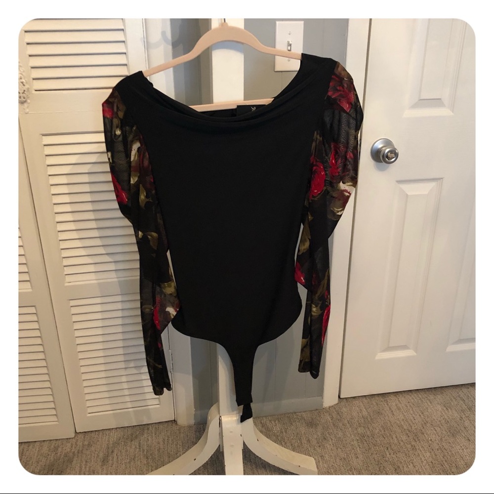 Floral professional bodysuit